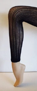 FOOTLESS TIGHTS PATTERNED - Pointelle soft Knit QUALITY 4 COLOURS FAST POST - Picture 1 of 3