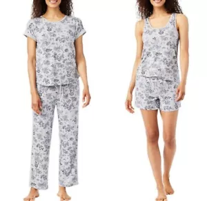 Lucky Brand  Pajama Set Women 3X Tee Tank Shorts Pants Floral 4 Pieces nwt - Picture 1 of 4