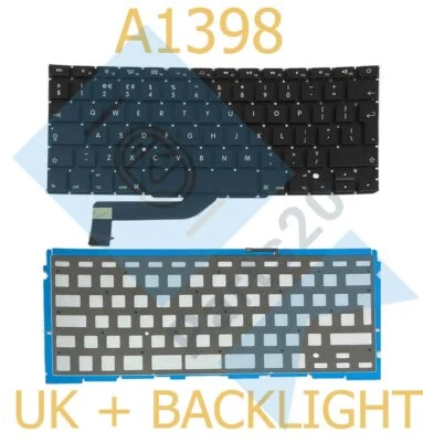 UA PARTS For Apple MacBook Pro 15 Retina A1398 UK Layout Laptop Keyboard With Backlight