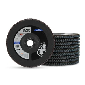 10 Pack - 7" x 7/8" 80 Grit Zirconia Flap Discs Sanding and Grinding Wheels T27 - Picture 1 of 9