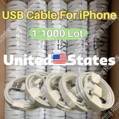 USB Charger Cable Cord For Apple iPhone 7 8 XS XR 11 12 13 14 Pro Max Wholesale - Image 1 of 4
