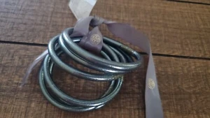 BuDhaGirl 6 graphit ALLWETTER ARMREIFEN ARMBÄNDER klein neu mit Etikett - Bild 1 von 1