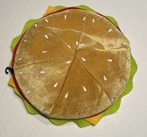 Gorra de disfraz de hamburguesa con queso, adulto. NUEVO, B6D15 - Imagen 1 de 3