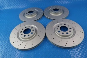 Rotores de freno delantero y trasero Alfa Romeo Giulia perforado actualización TopEuro #11329 - Imagen 1 de 7