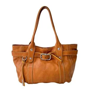 Bolso de hombro MIU MIU de cuero marrón caramelo con hebilla de cinturón - Imagen 1 de 16