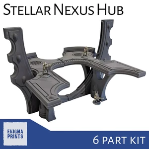 Stellar Nexus Hub #1 - 28 mm Space Elf Tavolo Scatter Terrain Stampa 3D - Foto 1 di 8