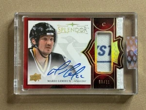 Mario Lemieux UD Splendor Auto 2017-18 /11 RARE! 2-clr Tag? Sealed Border - Bild 1 von 2