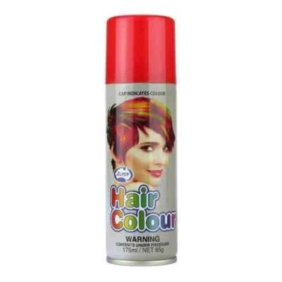 Red Hair Spray 175ML Temporary Plain Coloured Hairspray Colours Party Styling - image 1 of 2