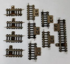 Vintage PIKO HO track 11pcs fiberboard base straight terminals dbl sngl - Picture 1 of 5