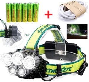 1000000ML 5X LED Faro Recargable Linterna Cabeza Antorcha Lámpara EE. UU. - Imagen 1 de 12