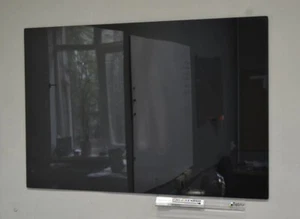 Black Magnetic Glass Dry Erase Board for Office, Many Sizes, Presentation Board - Picture 1 of 11