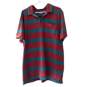 The North Face Herren Polo Kurzarm Hemd rot blau gestreift Größe L - Bild 1 von 10