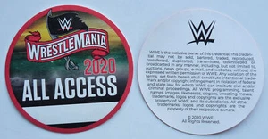 WWE Wrestle Mania 2020 Wrestling All Access Backstage Pass D26 - Bild 1 von 1