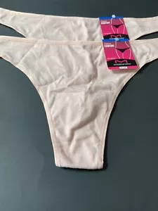NUOVO! 2 PAIA MUTANDINE PERIZOMA ROSA CHIARO MAIDENFORM / XL / taglia 8 - Foto 1 di 4