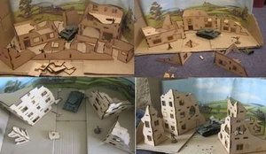 28mm large Town of Ruins (Sets a B c and D Supplied) wargame scenery Bolt Action - Picture 1 of 11
