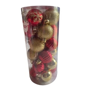Holiday Style Weihnachtsbaum Ornamente bruchsicher Rotgold Silber 24er Pack - Bild 1 von 5