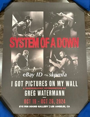 SYSTEM OF A DOWN Poster Pictures On My Wall IN HAND 💯 Official Merch Embossed - Image 1 of 4