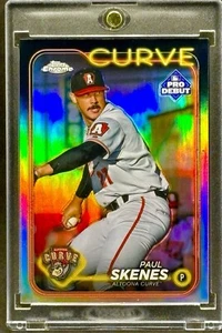 Paul Skenes RARO NOVATO RC REFRACTOR TOPPS CROMO TARJETA DE INVERSIÓN PIRATAS COMO NUEVO - Imagen 1 de 2