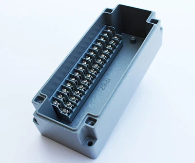 SEGI-BIZ TERMINAL ENCLOSURE, CAST ALUMINUM, 15 POSITION,10 AMP IP67 RATED, 1053