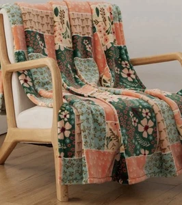 Berkshire Artist Series VelvetLoft Throw/60” x 70”/ Design: Patchwork - Picture 1 of 6