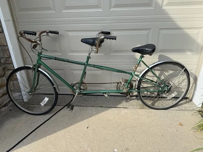 💙1970-е винтажный тандемный велосипед Columbia-Green-works - Изображение 1 из 4