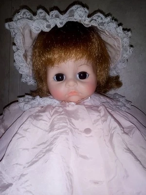 Vtg  Madame Alexander 19" Pussycat Cat Baby Doll~Cocoa Eyes Blonde~Pink Taffeta - Image 1 of 4