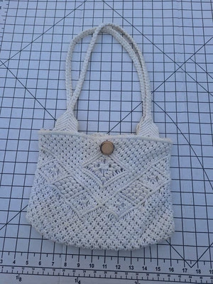Винтажный маленький макраме сумочка сумка - Изображение 1 из 4