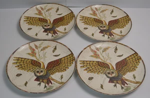 4 Williams Sonoma The Owl Collection Dinner Plates 10.75" Fall Harvest NWT New - Picture 1 of 9