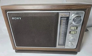 Sony ICF-9740W AM/FM Tischradio Holzgehäuse Vintage 80er Jahre - getestet! - Bild 1 von 10