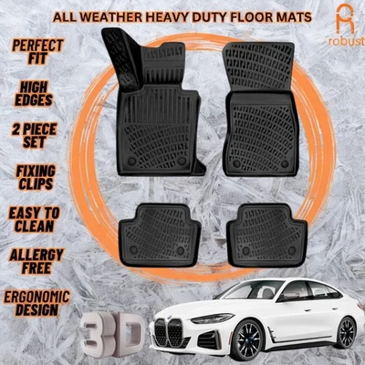 Alfombrillas moldeadas en 3D para BMW i4 40M5 2021-2025 Todo clima Heavy Duty Foto 1 de 4