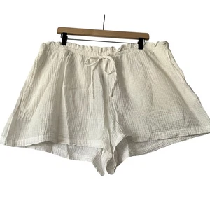 Universal Thread White Cotton Gauze Shorts XXL Drawstring Pockets Summer Casual - Picture 1 of 6