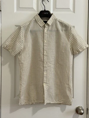 Camisa de manga corta SISLEY para hombre, lino, M mediana Foto 1 de 2