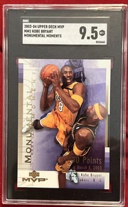 Upper Deck MVP Kobe Bryant #MM1 2003 Monumental Moments SGC 9,5 (raro) - Imagen 1 de 12