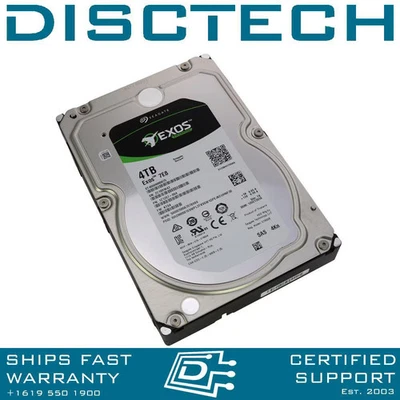 Seagate Exos 7E8 ST4000NM0075 4TB 3.5” 7.2K RPM 4Kn SAS SED Hard Drive - Image 1 of 2