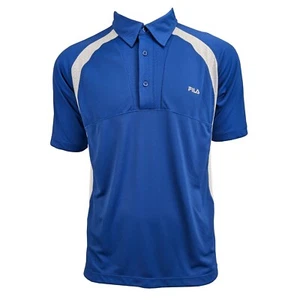 FILA MENS TENNIS POLO SHIRT TOP BLUE ORANGE SIZE UK S M L MEN SPORTS SPORT GOLF - Picture 1 of 24