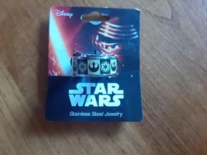 Star Wars Stainless Steel Empire Rebel Alliance Symbol Ring NEW Licensed - Picture 1 of 4