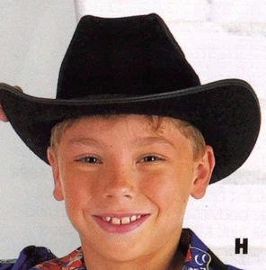 NEW/box 1 DOZEN Dance COSTUME Black Felt Cowboy Hats Size Large Theatrical hat - Picture 1 of 7