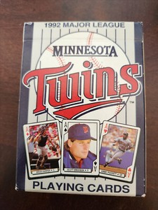 Kirby Puckett Scott Erickson Kent Hrbek Harper Empty Playing Cards Box Twins HOF