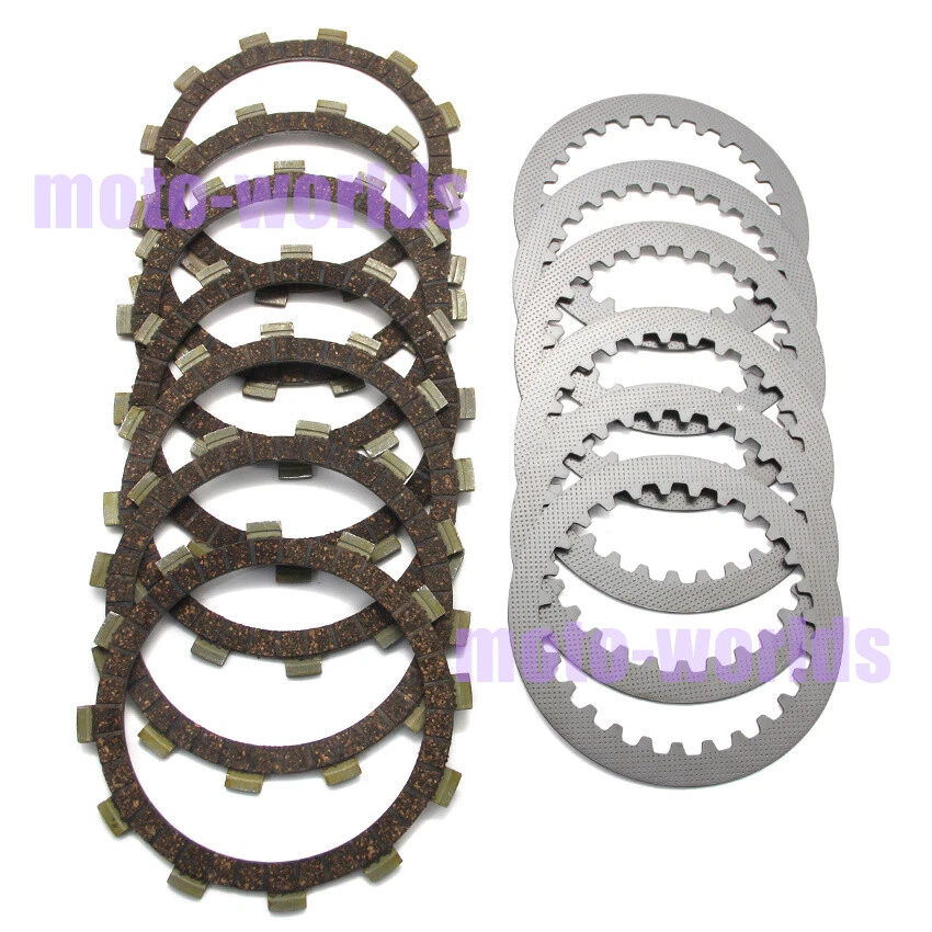 Kit de placas de acero de fricción de embrague para Yamaha XS400G 1980/XS400H 1981/XS400SJ 1982 Foto 1 de 4