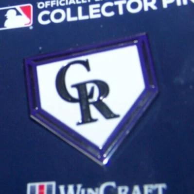 Colorado Rockies CR logo homeplate pin MLB c45123 - Image 1 of 4