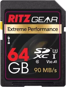 Ritz Gear 64GB Memory Card, High-Speed SDXC UHS-I SD Card, Full-HD & 4K - Picture 1 of 5