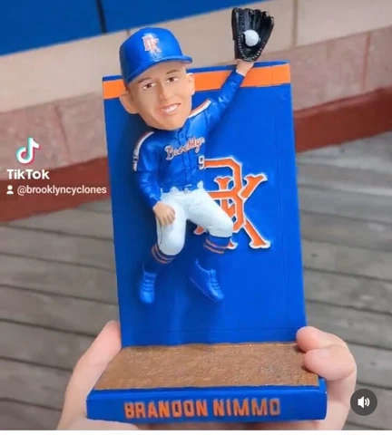 2023 BRANDON NIMMO BROOKLYN CYCLONES BOBBLEHEAD WALL CATCH SGA NEW YORK METS Cover