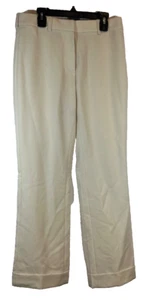 Stella McCartney Cuffed Trousers Cream 38 (8) Straight Leg Pants Wool Mohair A43 - Picture 1 of 8