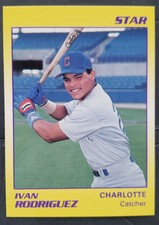 1990 STAR IVAN PUDGE RODRIGUEZ #26 ROOKIE MINORS CARD RC HOF CHARLOTTE TEXAS