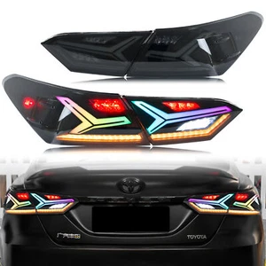RGB LED Animation Tail Lights For Toyota Camry 2018-2023 Sequential Rear Lamps - Foto 1 di 5