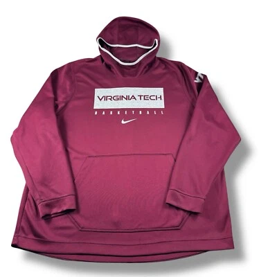 Nike Virginia Tech Hokies Basketball Spotlight Pullover Hoodie Maroon Mens 3XL - Image 1 of 4