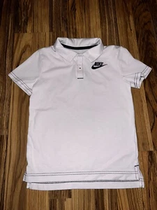 Nike Collared Collar Golf Polo Shirt Boys Sz 6 White Casual - Picture 1 of 5