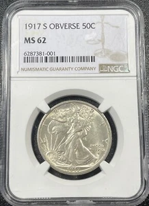 1917-S Obverse Walking Liberty Half Dollar 50C NGC MS62 Rare Key Date - Picture 1 of 4