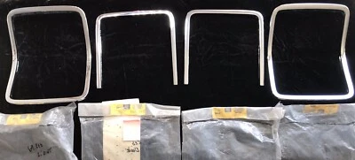 AMC Rebel 1969 NOS faro bisel cromo molduras conjunto izquierda y derecha Foto 1 de 4