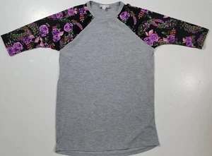 LuLaRoe Langarmshirt geblümt Größe 10 Kinder Mädchen Baseball-Stil Oberteil    - Bild 1 von 4